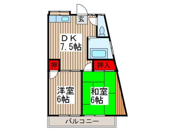 サンテラス篠田の物件間取画像